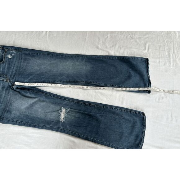 Women's American Eagle Stretch Bootcut, Ripped Jeans, Size 8, Medium Wash, - Picture 4 of 8